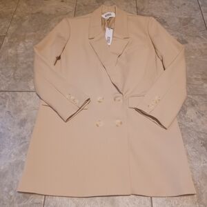 BB Dakota By Steve Madden Dressed To Thrill Long Light Khaki Blazer Size: XS